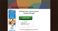 Desktop Screenshot of birthdays-poems.com