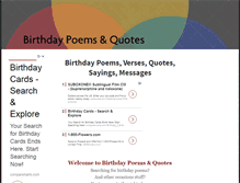 Tablet Screenshot of birthdays-poems.com
